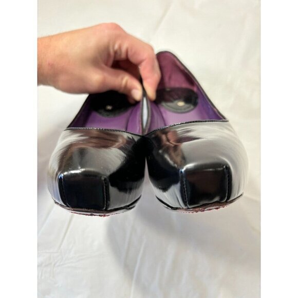 Celine platform Black Leather Square Toe Heels Pumps Size 6.5 - Picture 10 of 13